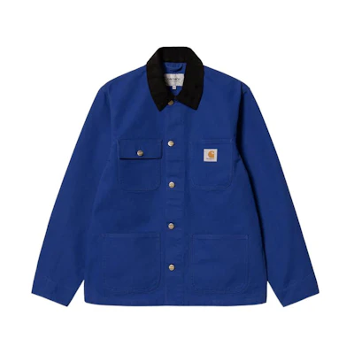 Carhartt WIP SS23 Michigan Jacket Blue Workwear Casual Single-Breasted Coat. I031519-1F6-02