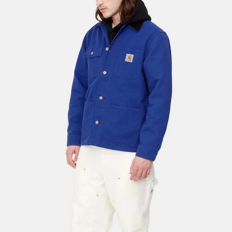 Details for Carhartt WIP SS23 密歇根蓝色工装休闲单排扣外套. I031519-1F6-02