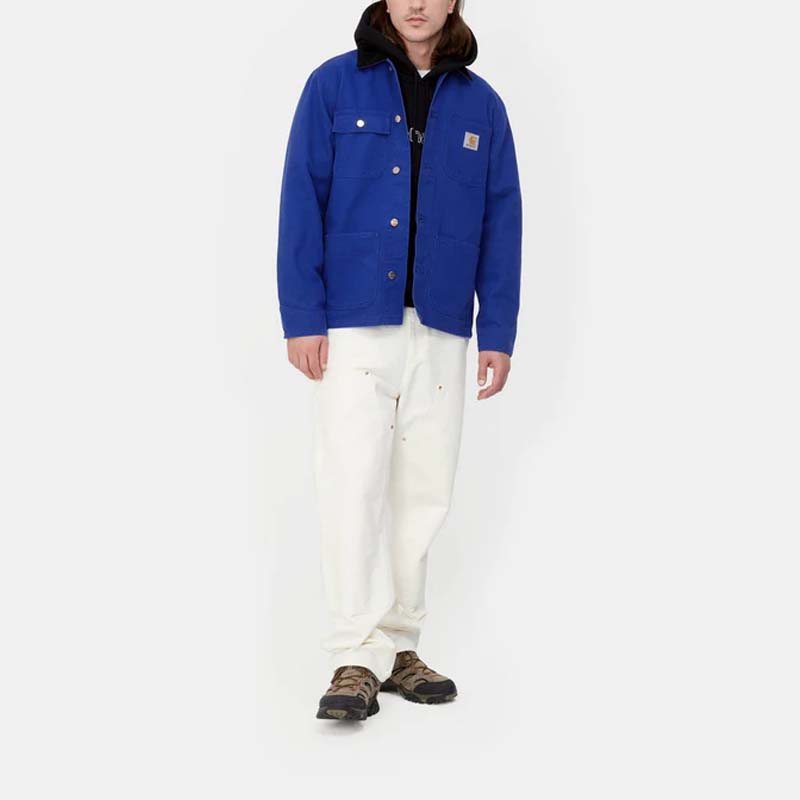 Sizing Carhartt WIP SS23 密歇根蓝色工装休闲单排扣外套. I031519-1F6-02