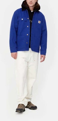 Carhartt WIP SS23 密歇根蓝色工装休闲单排扣外套. I031519-1F6-02 Sizing Carhartt WIP SS23 密歇根蓝色工装休闲单排扣外套. I031519-1F6-02