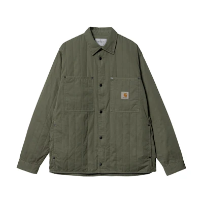 Carhartt WIP SS23 Olive Green Logo Patch Button-Up Jacket I031448-667-GD