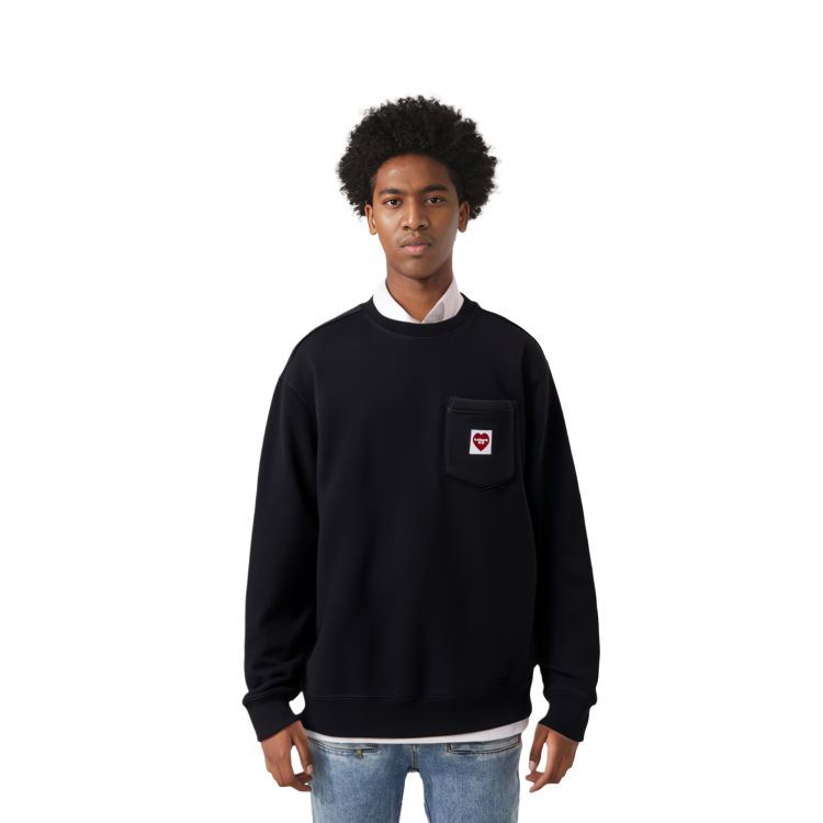 Purchase Sudadera Negra Carhartt WIP SS23 Oversized Heart Pocket Crewneck. I032315-89-XX