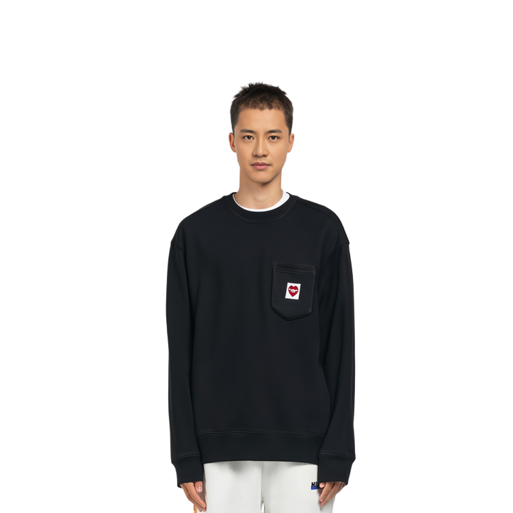 Details for Sudadera Negra Carhartt WIP SS23 Oversized Heart Pocket Crewneck. I032315-89-XX