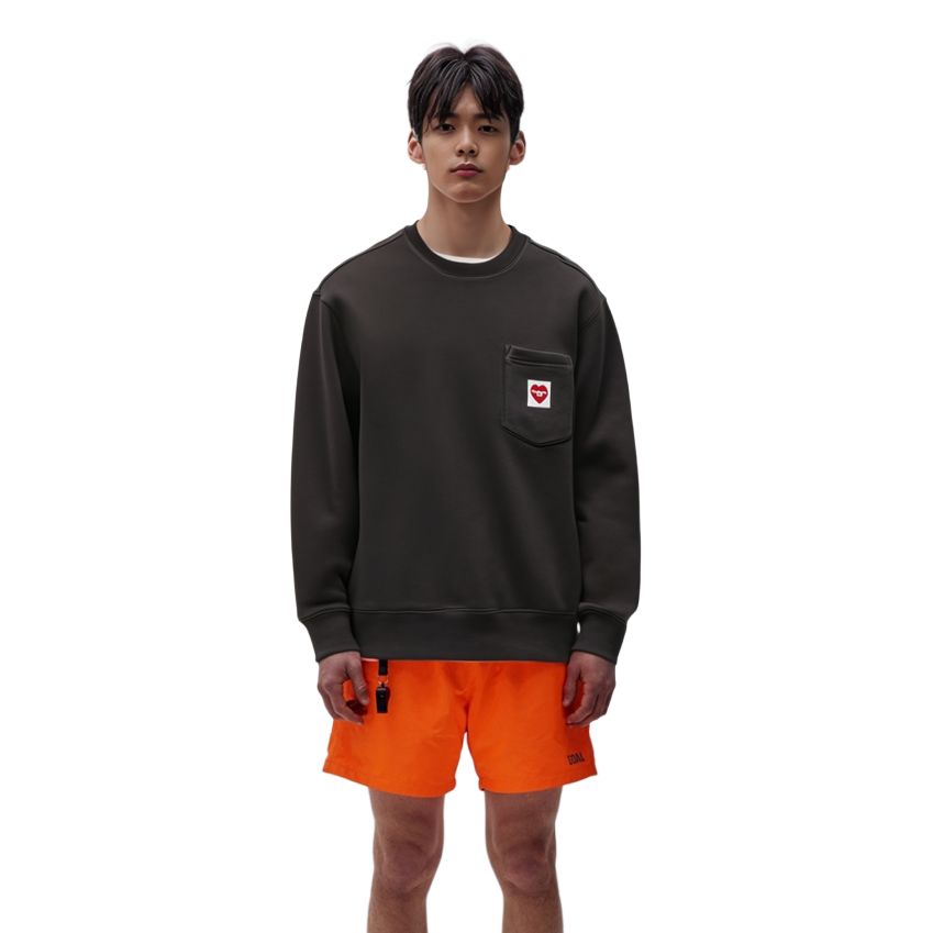 Cheap Sudadera Negra Carhartt WIP SS23 Oversized Heart Pocket Crewneck. I032315-89-XX