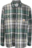 Carhartt WIP SS23 Plaid Logo Embroidered Workwear Shirt Green Long Sleeve I031460-1GX-XX Carhartt WIP SS23 Plaid Logo Embroidered Workwear Shirt Green Long Sleeve I031460-1GX-XX