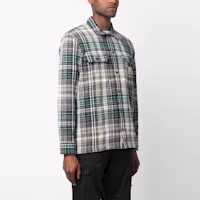 Purchase Carhartt WIP SS23 綠色格紋刺繡Logo長袖工裝襯衫 I031460-1GX-XX