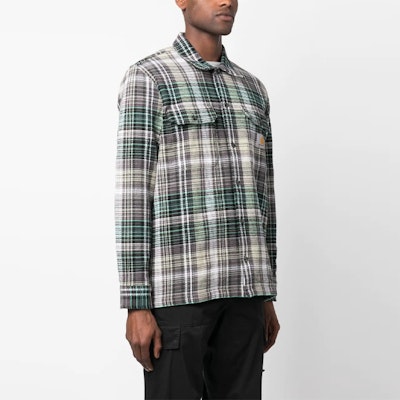 Carhartt WIP SS23 Plaid Logo Embroidered Workwear Shirt Green Long Sleeve I031460-1GX-XX Purchase Carhartt WIP SS23 Plaid Logo Embroidered Workwear Shirt Green Long Sleeve I031460-1GX-XX