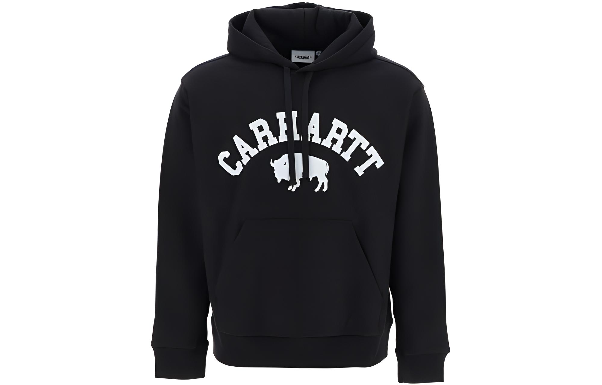 Carhartt WIP SS23 Pullover Hoodie Black Letter Print I0314090-D2-XX
