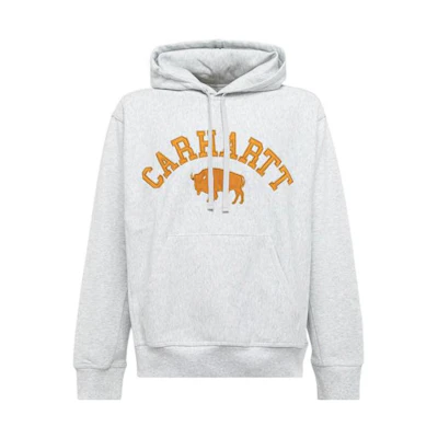 Carhartt WIP SS23 Pullover Sweatshirt with Chest Logo Print Grey I0314091-ET-XX