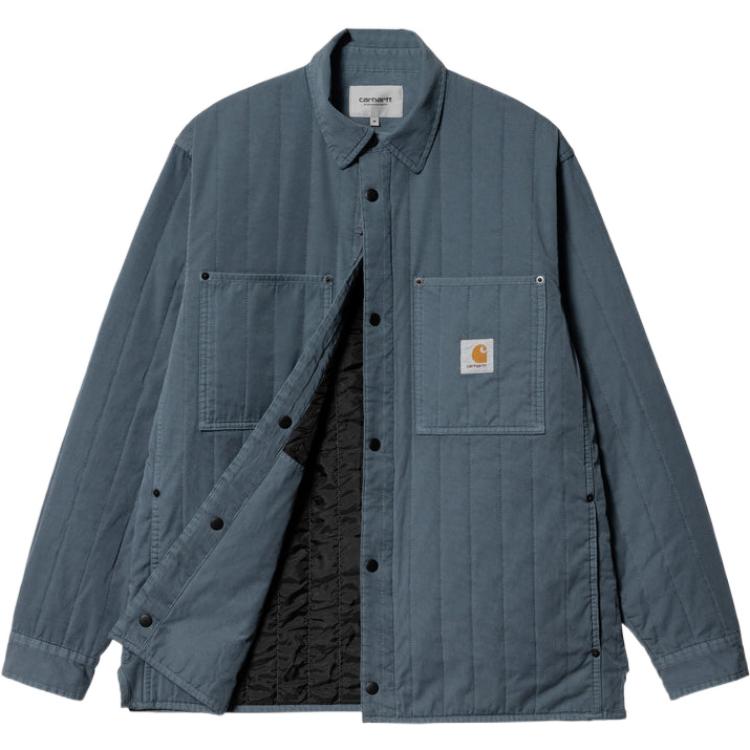 Carhartt WIP SS23 Remastered Classic Logo Patch Long Sleeve Shirt Jacket Blue. I031448-0WA-GD 圖 4