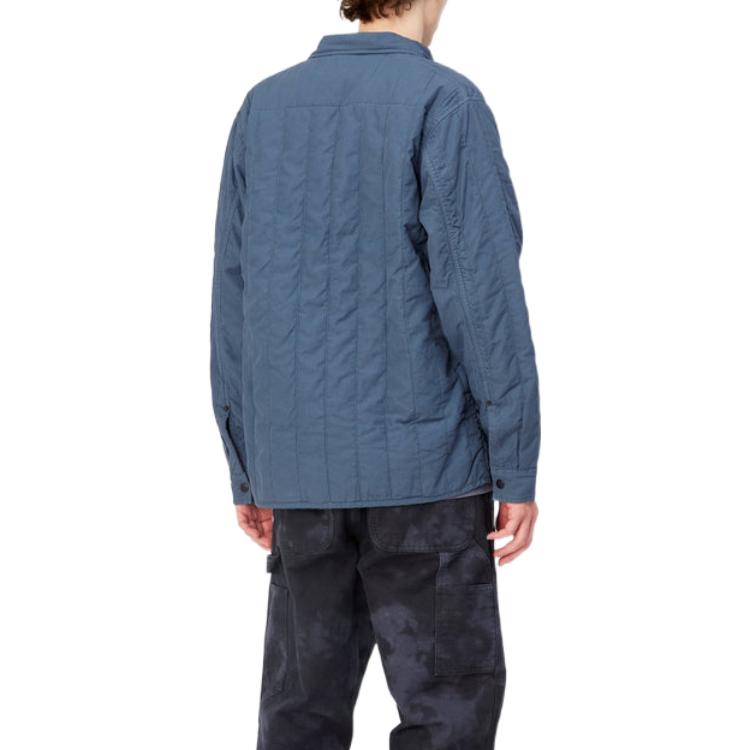 Carhartt WIP SS23 Remastered Classic Logo Patch Long Sleeve Shirt Jacket Blue. I031448-0WA-GD 圖 6