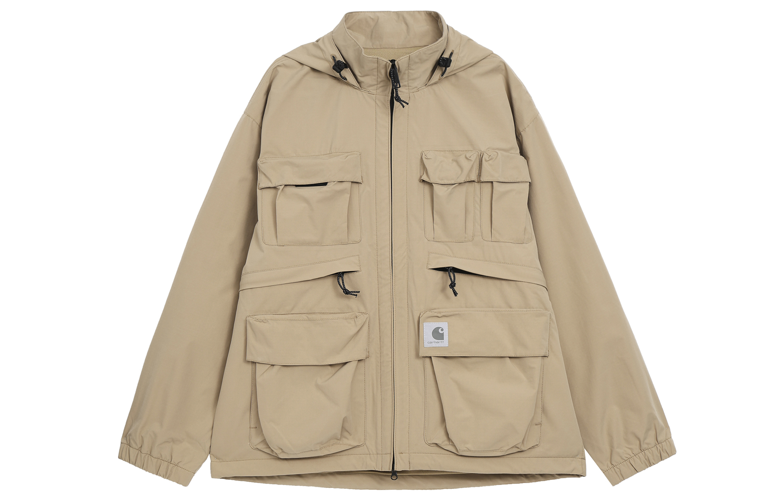 Carhartt WIP SS23 Solid Drawstring Hooded Jacket Khaki Color I031482-0VZ-XX