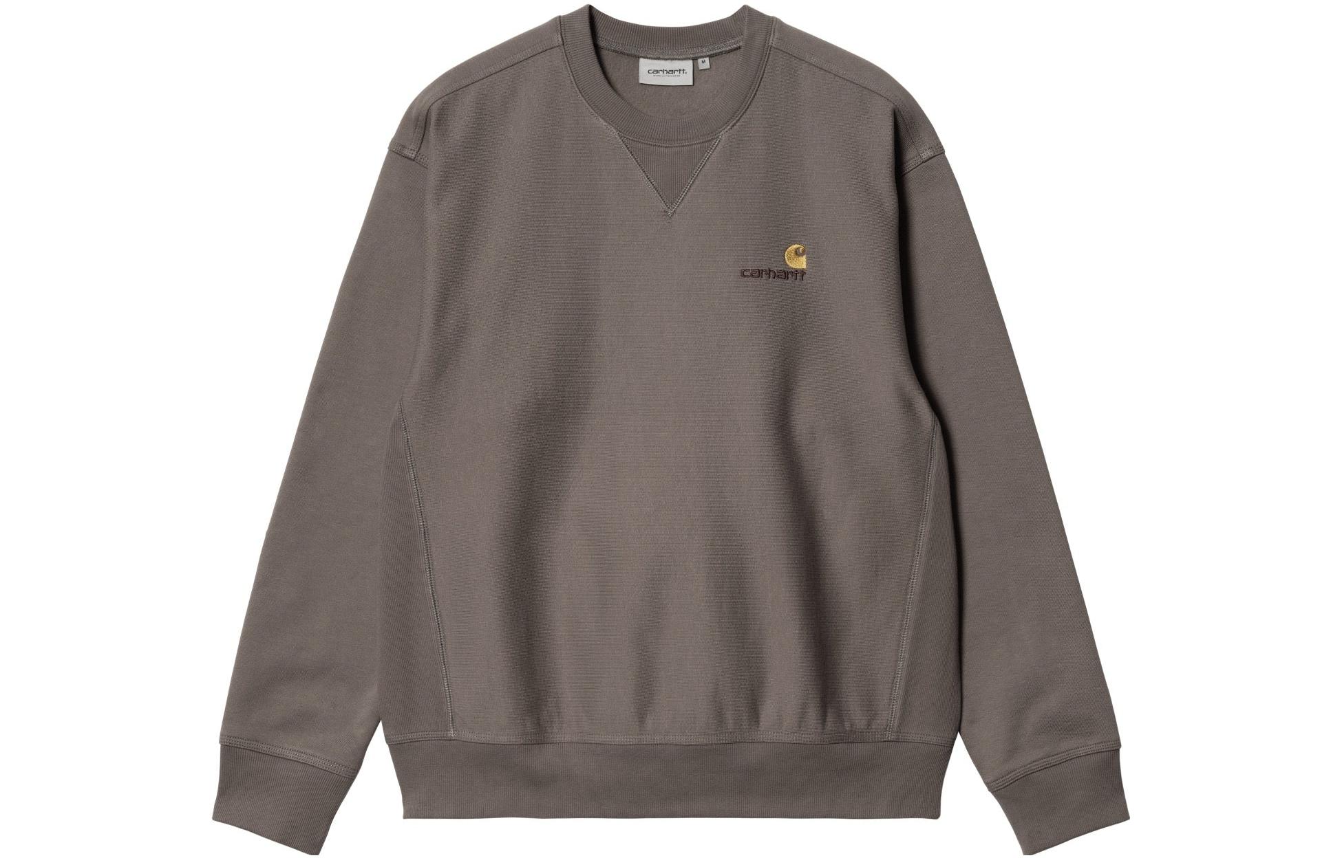 Carhartt WIP SS23 Teddy Brown Sweatshirt with Embroidered Logo Fashion I025475-1CR-XX