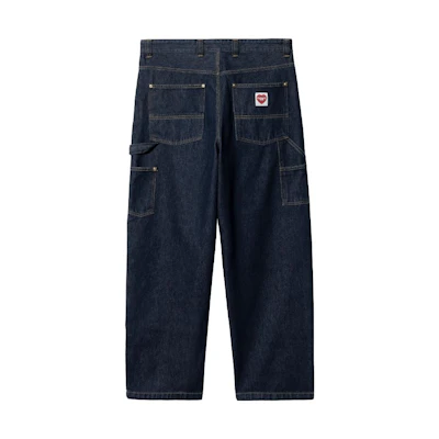 Carhartt WIP SS23 Triple-Stitch Washed Loose Fit Denim Jeans Blue. I032106-01-06