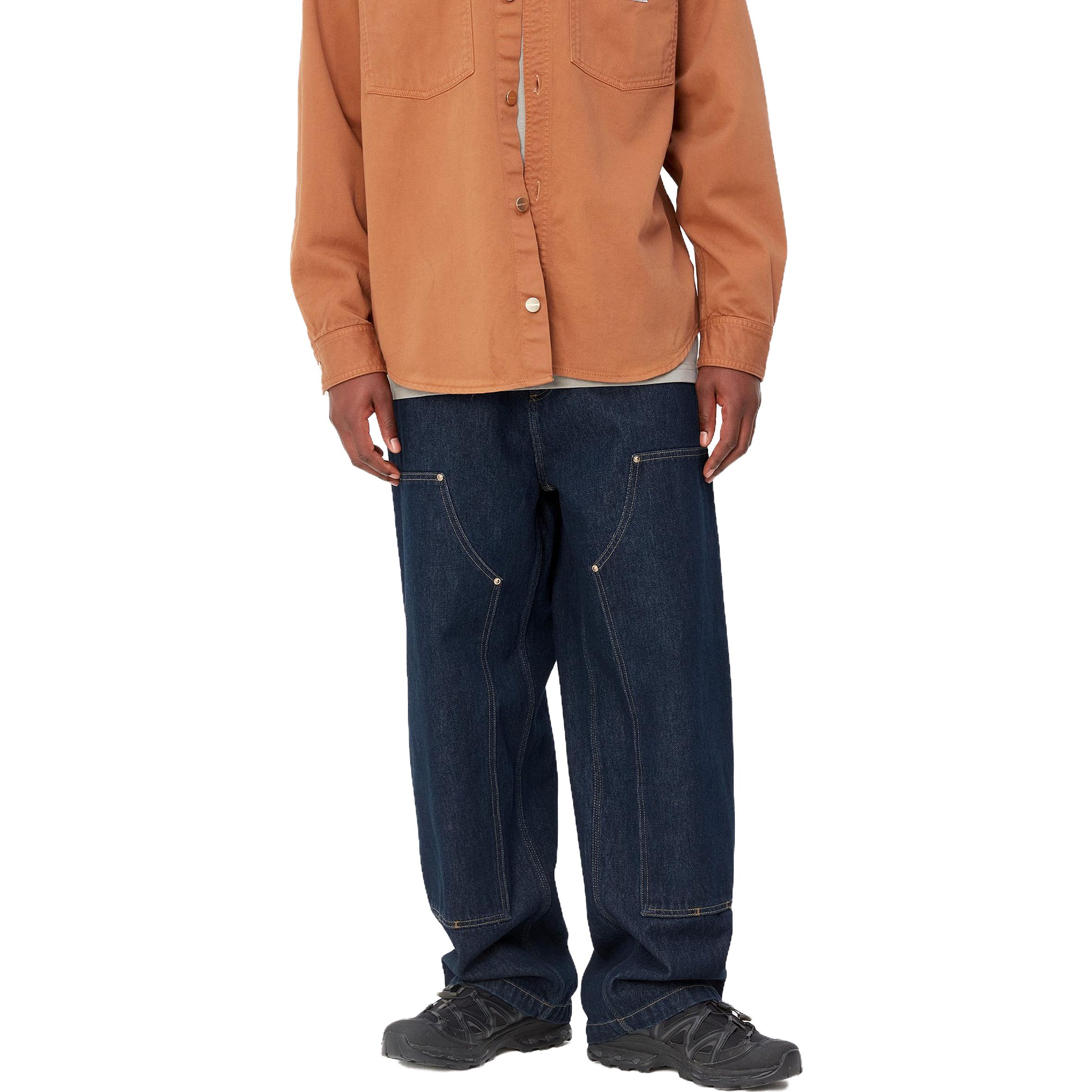 Shop Carhartt WIP SS23 Triple-Stitch Washed Loose Fit Denim Jeans  Blue. I032106-01-06