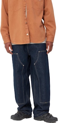 Carhartt WIP SS23 Triple-Stitch Washed Loose Fit Denim Jeans Blue. I032106-01-06 Shop Carhartt WIP SS23 Triple-Stitch Washed Loose Fit Denim Jeans Blue. I032106-01-06