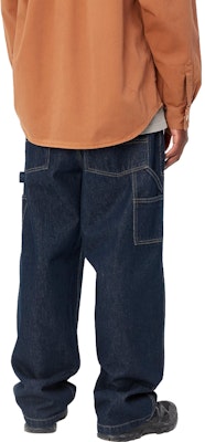 Carhartt WIP SS23 Triple-Stitch Washed Loose Fit Denim Jeans Blue. I032106-01-06 Purchase Carhartt WIP SS23 Triple-Stitch Washed Loose Fit Denim Jeans Blue. I032106-01-06