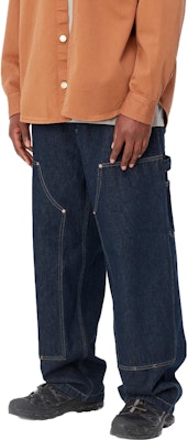 Carhartt WIP SS23 Triple-Stitch Washed Loose Fit Denim Jeans Blue. I032106-01-06 Details for Carhartt WIP SS23 Triple-Stitch Washed Loose Fit Denim Jeans Blue. I032106-01-06