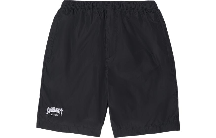 Carhartt WIP SS23 Urban Basic  Black Logo Embroidered Streetwear Shorts. CHXSPS231039K-BKX