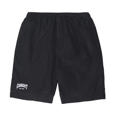 Carhartt WIP SS23 Urban Basic Black Logo Embroidered Streetwear Shorts. CHXSPS231039K-BKX