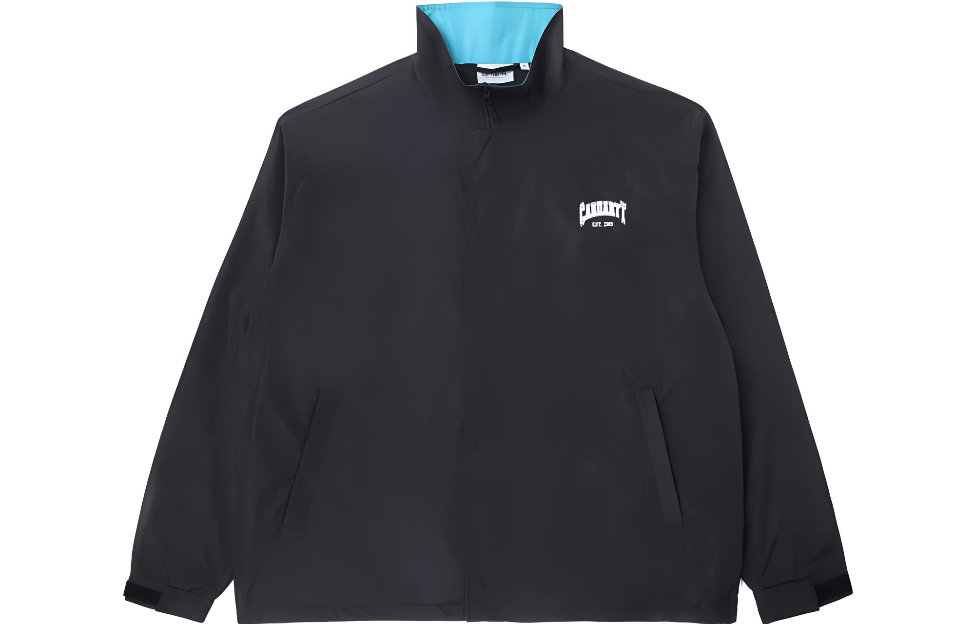 Carhartt WIP SS23 Urban Basic Logo Embroidered Lightweight Sports Jacket Black CHXJKS231033K-BKX