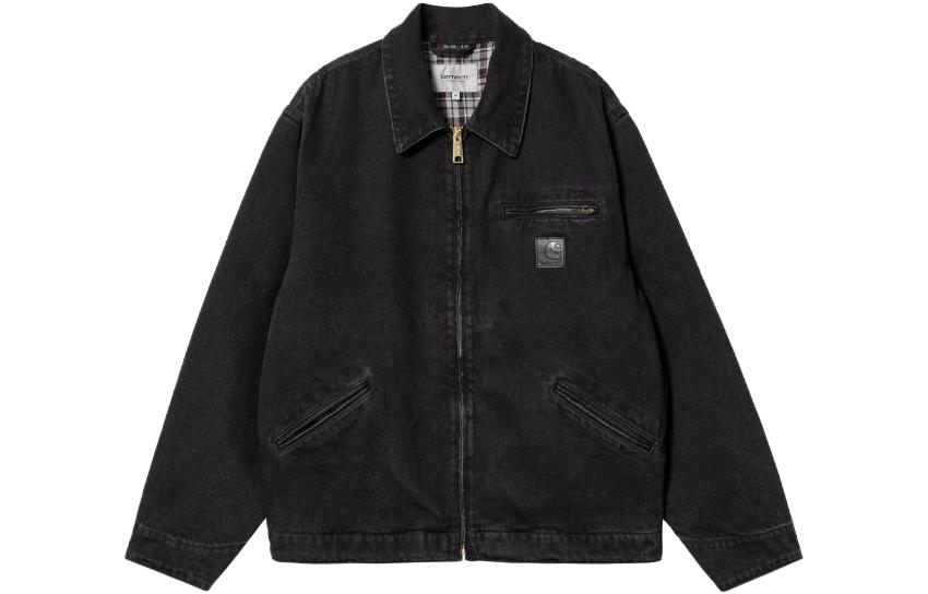 Buy Carhartt WIP SS23 Washed Detroit Rider Jacket Black Unisex Denim Flannel Lined I031391-89-06