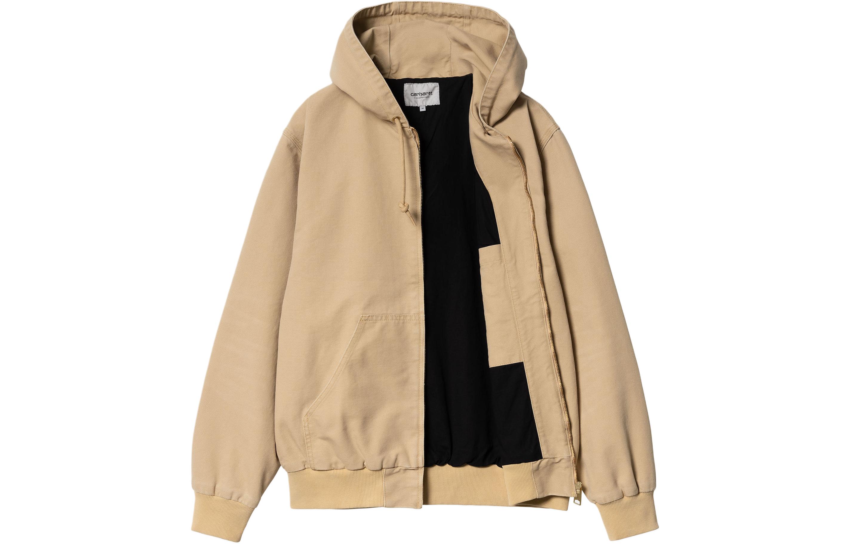 Shop Chaqueta Activa Carhartt WIP SS24 Khaki con Bolsillo Canguro y Capucha. I032939-1YH-3K