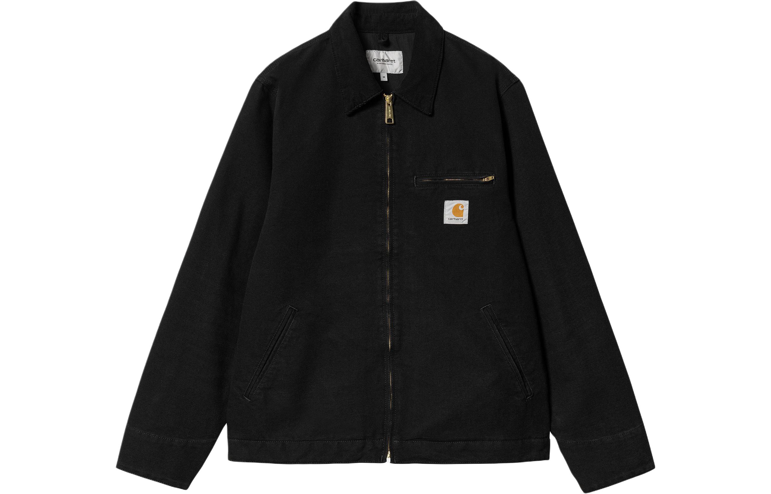 Carhartt WIP SS24  Black Corduroy Collar Loose Fit Long Sleeve Jacket. I032940-00E-3K