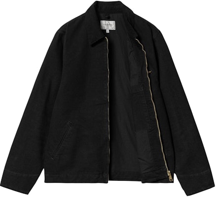 Carhartt WIP SS24 Jaket Hitam Loose Fit Lengan Panjang Kerah Corduroy. I032940-00E-3K Lookbook Carhartt WIP SS24 Jaket Hitam Loose Fit Lengan Panjang Kerah Corduroy. I032940-00E-3K