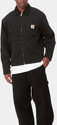 Carhartt WIP SS24 Jaket Hitam Loose Fit Lengan Panjang Kerah Corduroy. I032940-00E-3K Details for Carhartt WIP SS24 Jaket Hitam Loose Fit Lengan Panjang Kerah Corduroy. I032940-00E-3K