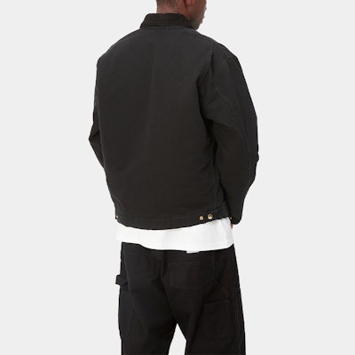 Carhartt WIP SS24 Jaket Hitam Loose Fit Lengan Panjang Kerah Corduroy. I032940-00E-3K Cheap Carhartt WIP SS24 Jaket Hitam Loose Fit Lengan Panjang Kerah Corduroy. I032940-00E-3K