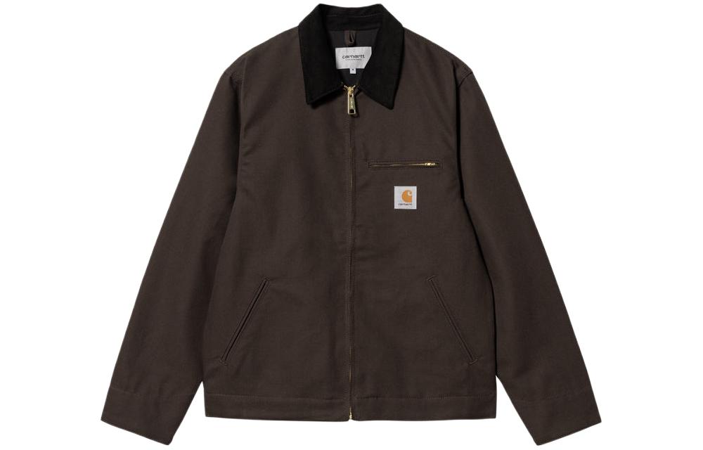 Carhartt WIP SS24  Detroit Jacket Corduroy Collar Tobacco Black. I032940-1YL-01