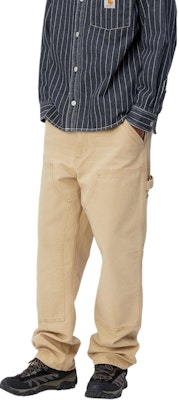 カーハート WIP SS24 カーキ ストレートレッグ ユーティリティパンツ ジッパーポケット付き I031501-1YH-3K Details for カーハート WIP SS24 カーキ ストレートレッグ ユーティリティパンツ ジッパーポケット付き I031501-1YH-3K