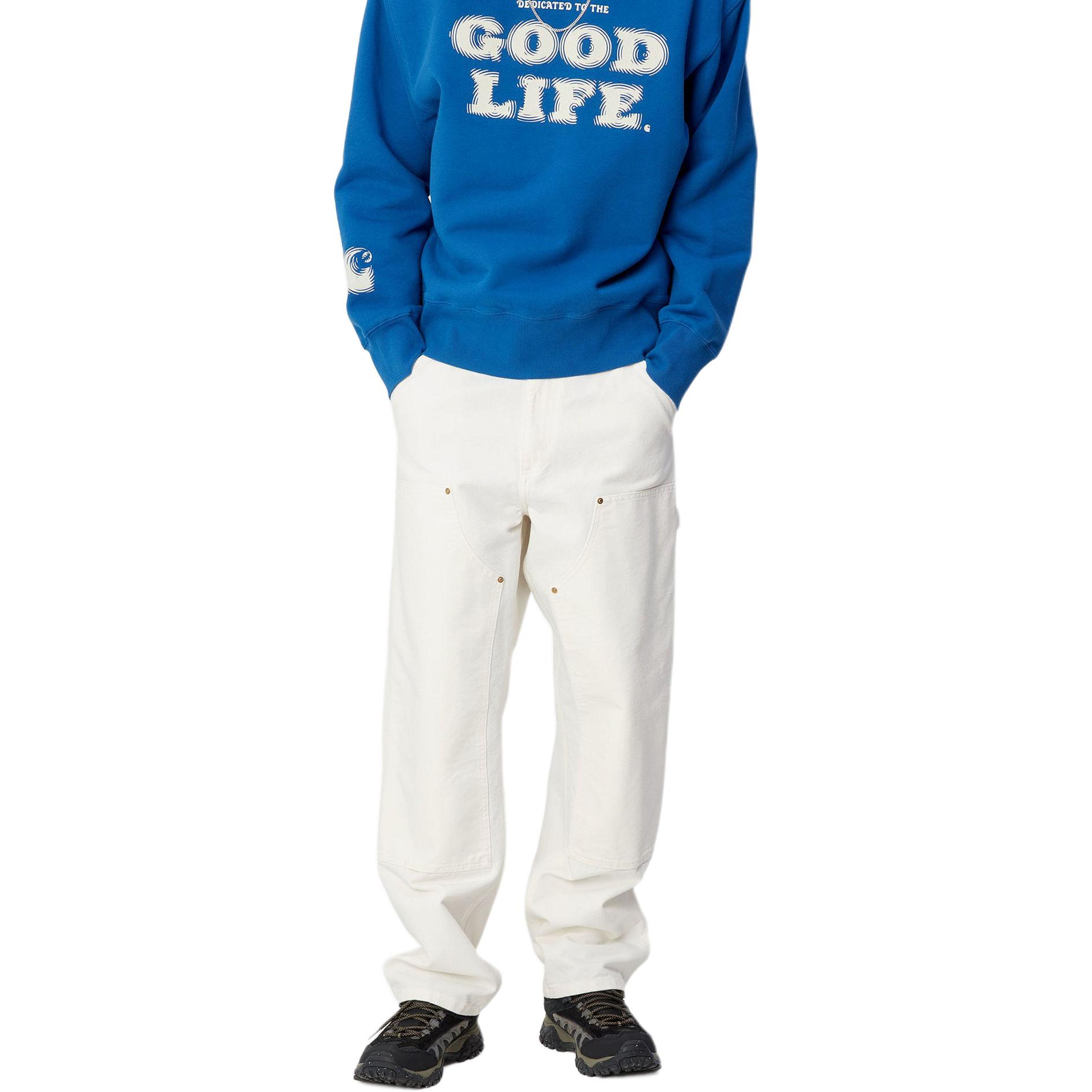 Shop Carhartt WIP SS24 Celana Kerja Straight-Leg Milk White. I031501-D6-02