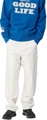 칼하트 WIP SS24 스트레이트 핏 작업 바지 밀크 화이트 I031501-D6-02 Shop 칼하트 WIP SS24 스트레이트 핏 작업 바지 밀크 화이트 I031501-D6-02