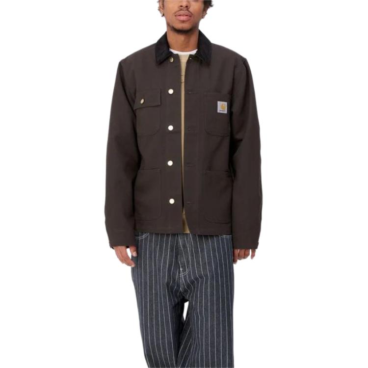 Shop Carhartt WIP SS24 Jaket Kolar Single-Breasted Tembakau. I031519-1YL-01