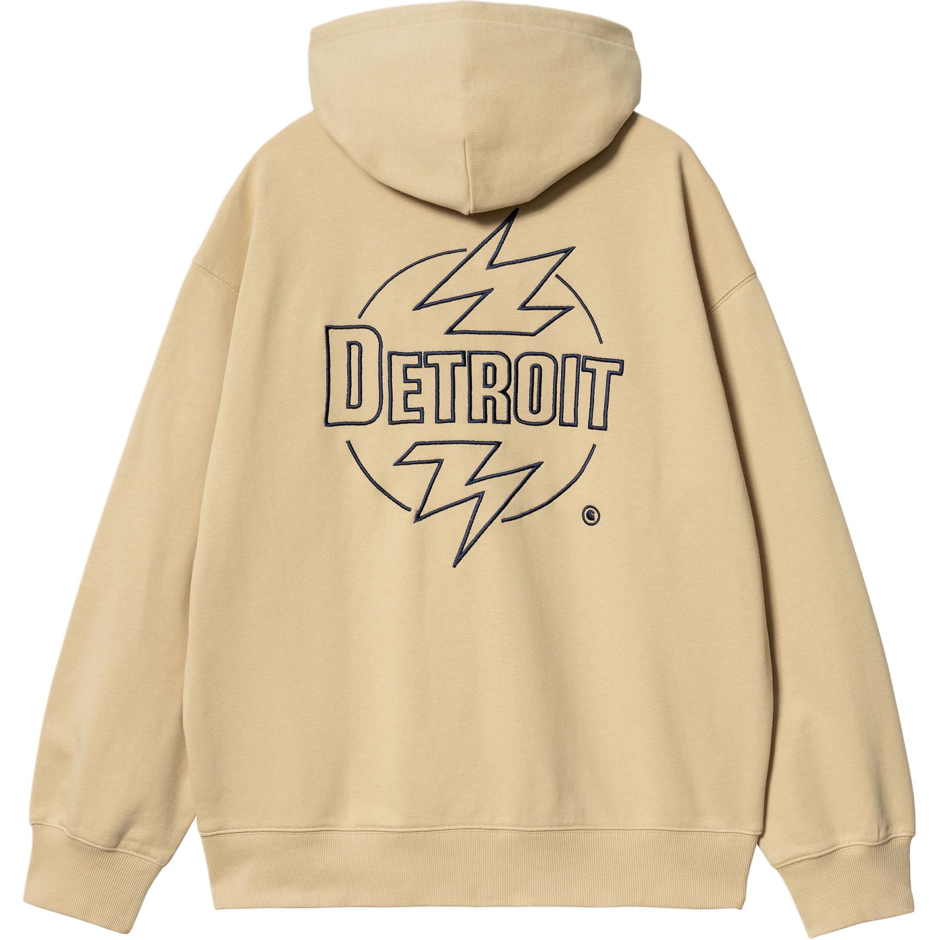 Carhartt WIP SS24 Ablaze Logo Print Hooded Zip Jacket Unisex Cornsilk I033623-2AR-XX