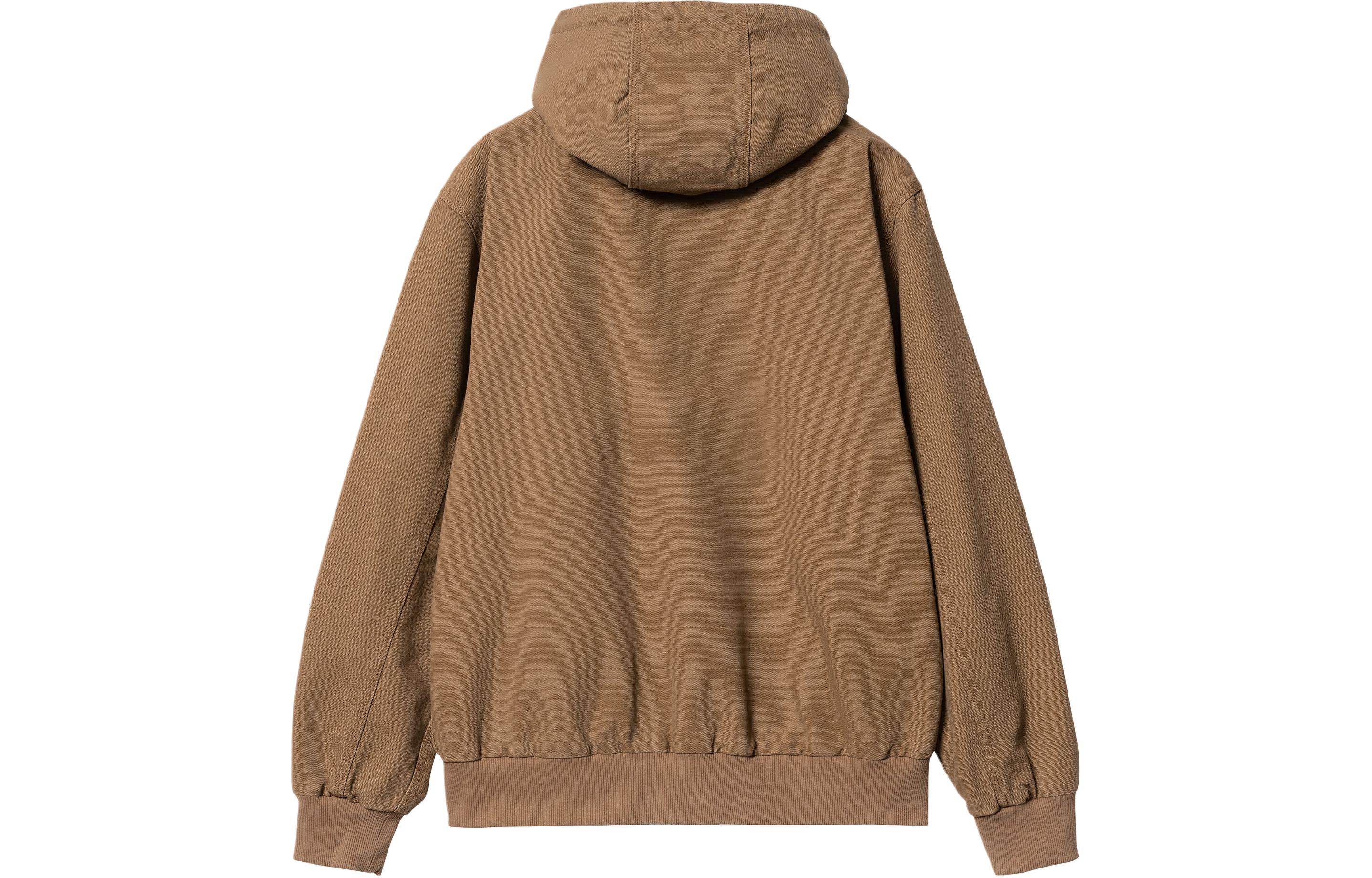 Lookbook Carhartt WIP Jaket Aktif Coklat SS24 Hoodie Lengan Panjang Saku Kanguru. I032939-HZ-02