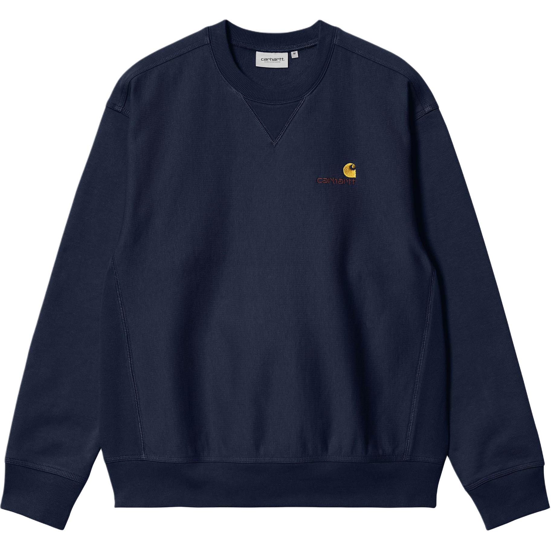 Carhartt WIP SS24 American Script Embroidered Crewneck Sweatshirt Unisex - Air Force Blue I025475-29L-XX