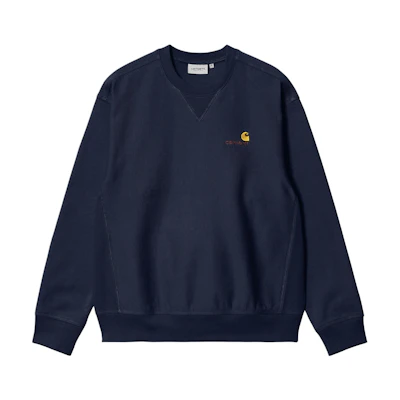 Carhartt WIP SS24 American Script Embroidered Crewneck Sweatshirt Unisex - Air Force Blue I025475-29L-XX