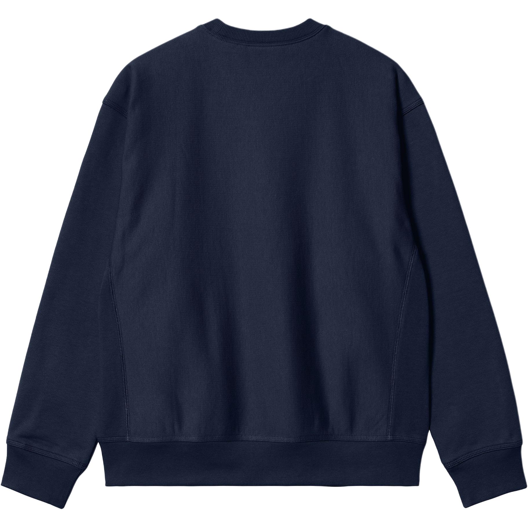 Lookbook Carhartt WIP SS24 美式刺绣圆领卫衣 男女同款 - 空军蓝 I025475-29L-XX