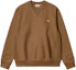 Order Carhartt WIP SS24 美式刺绣宽松圆领卫衣棕色 男女款 I025475-HZ-XX