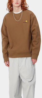 Carhartt WIP SS24 美式刺绣宽松圆领卫衣棕色 男女款 I025475-HZ-XX Purchase Carhartt WIP SS24 美式刺绣宽松圆领卫衣棕色 男女款 I025475-HZ-XX