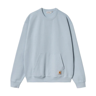 Carhartt WIP SS24 Billy Pocket Crewneck Sweatshirt Unisex Sky Blue I034038-0W9-XX
