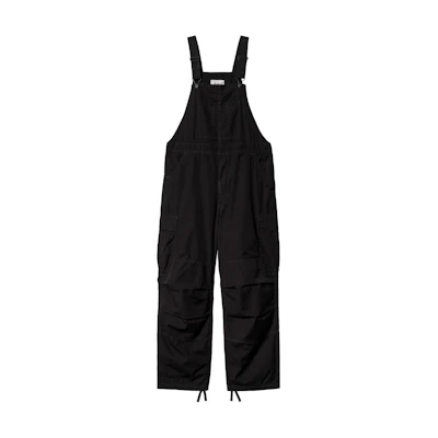 Carhartt WIP SS24 Black Cargo Bib Overall Unisex Long Straps. I033115-89-02