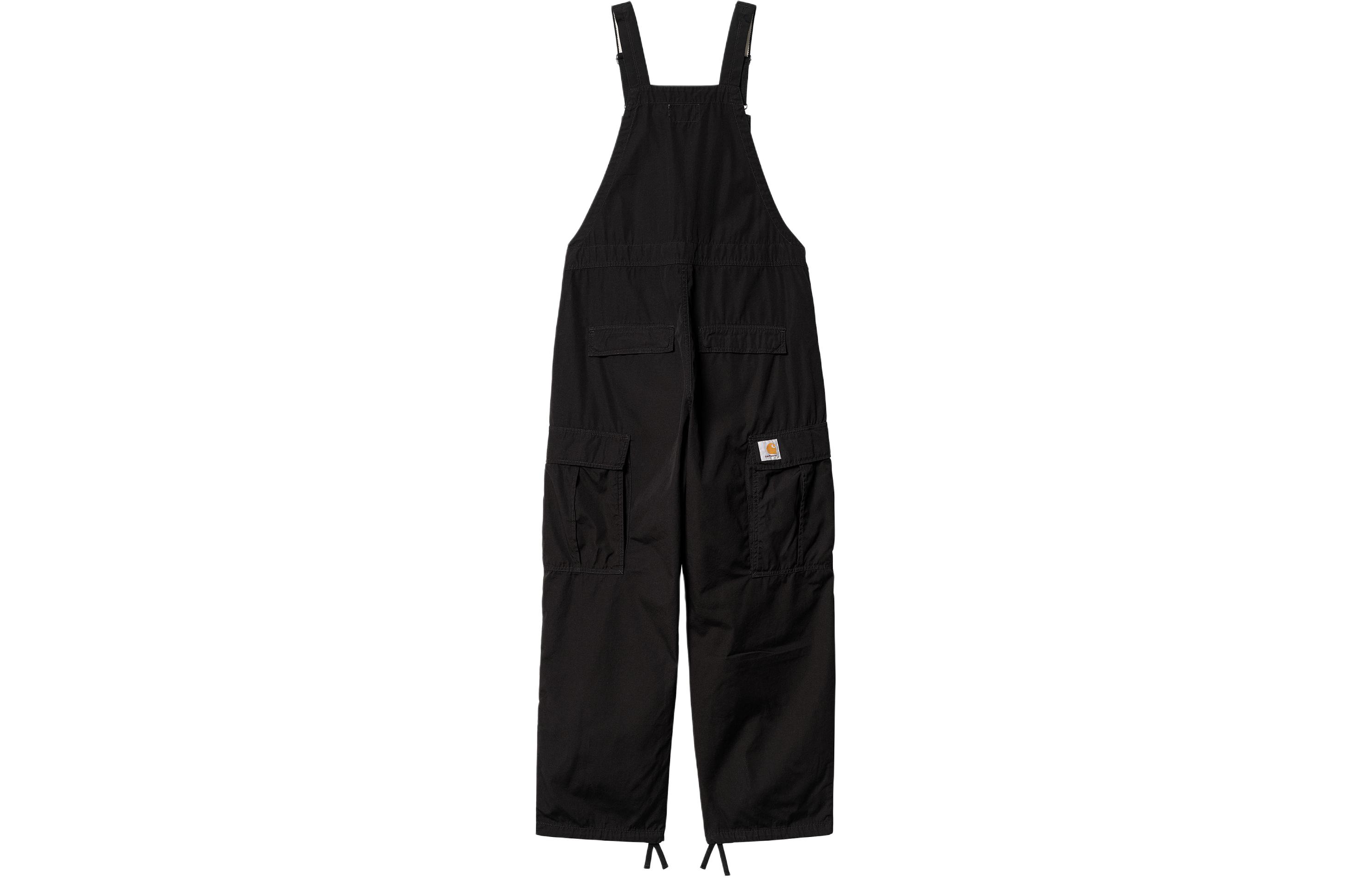 Lookbook Carhartt WIP SS24 Black Cargo Bib Overall Unisex Long Straps. I033115-89-02