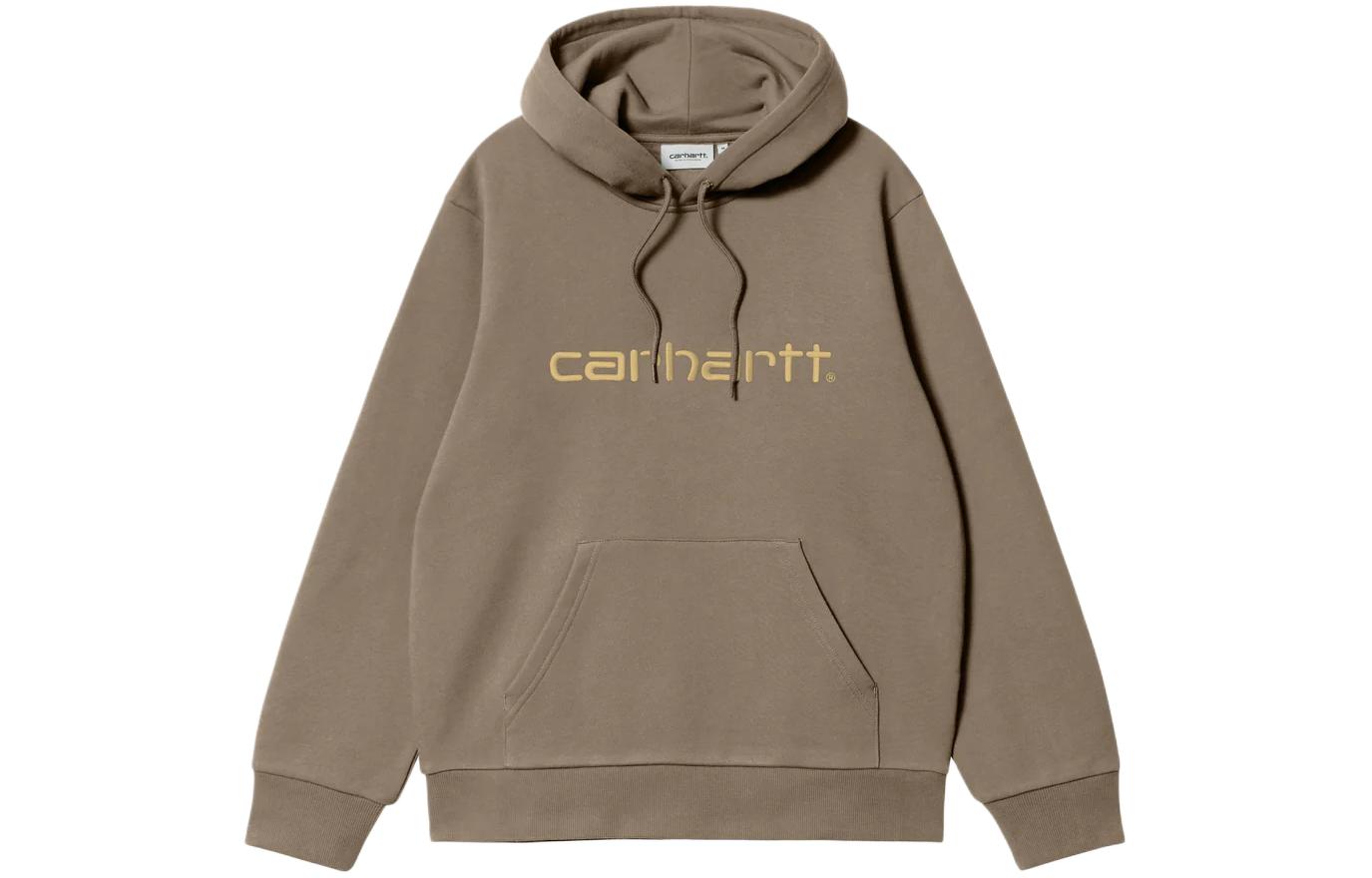 Carhartt WIP SS24 Brown Embroidered Graphic Hoodie Sweatshirt Retro Style I030547-24E-XX