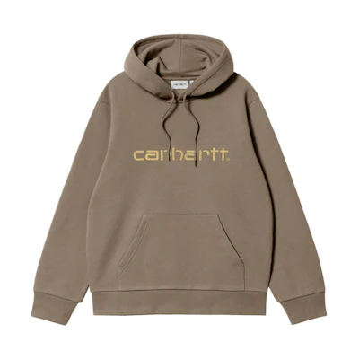 Carhartt WIP SS24 Brown Embroidered Graphic Hoodie Sweatshirt Retro Style I030547-24E-XX