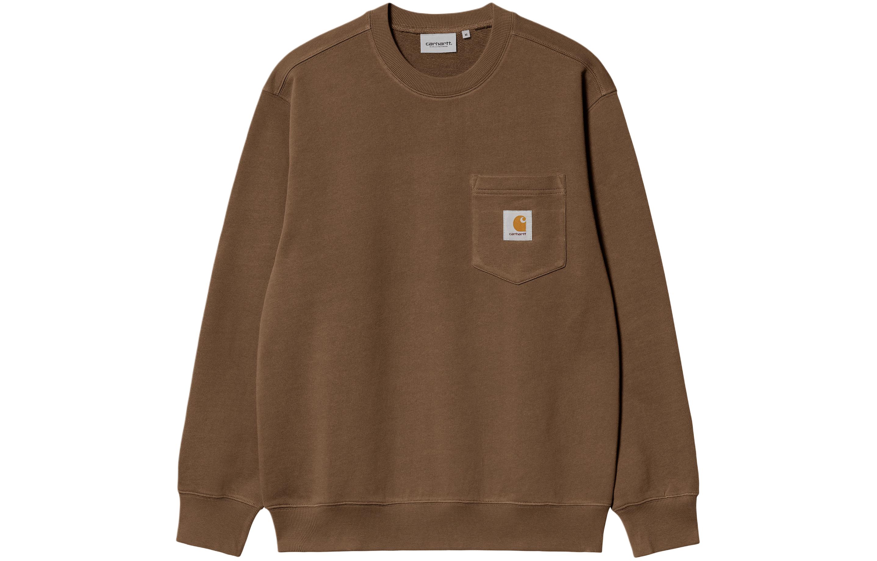 Carhartt WIP SS24 Brown Pocket Sweatshirt Crewneck Long Sleeve I030903-1ZD-XX