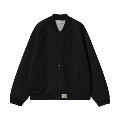 Carhartt WIP SS24 Car-Lux Bomber Jacket Black Unisex Snap Button Long Sleeve I032933-0GL-XX